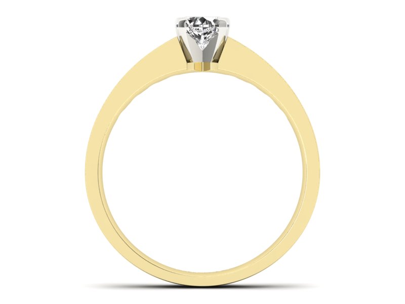 Pierścionek z diamentami białe i żółte złoto - P15042bz_Si_H - 2