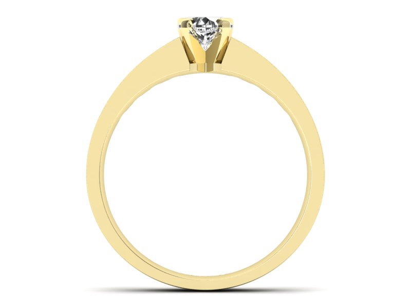 Złoty pierścionek z diamentami żółte złoto - P15042z_Si_H - 2