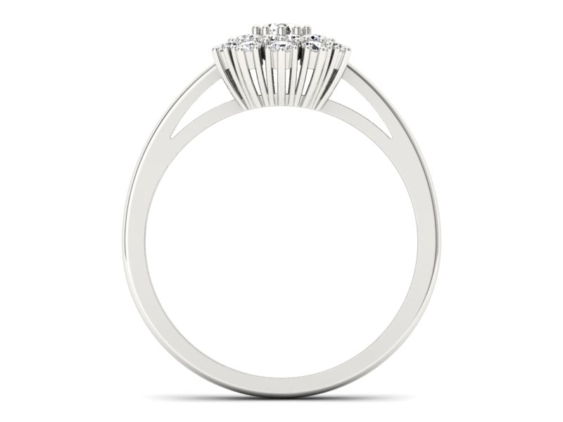 Pierścionek zaręczynowy z brylantami białe złoto - P15059br