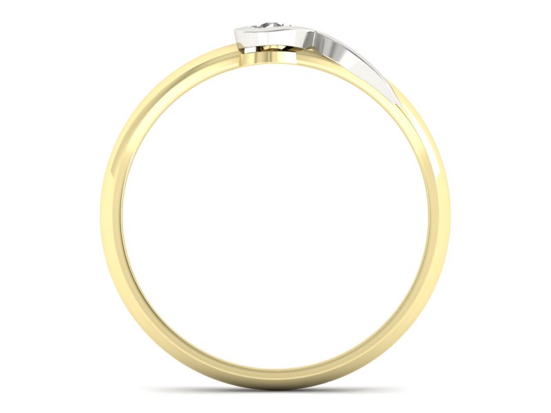 Złoty Pierścionek z diamentem złoto 585 - p15067zb_Si_H - 2