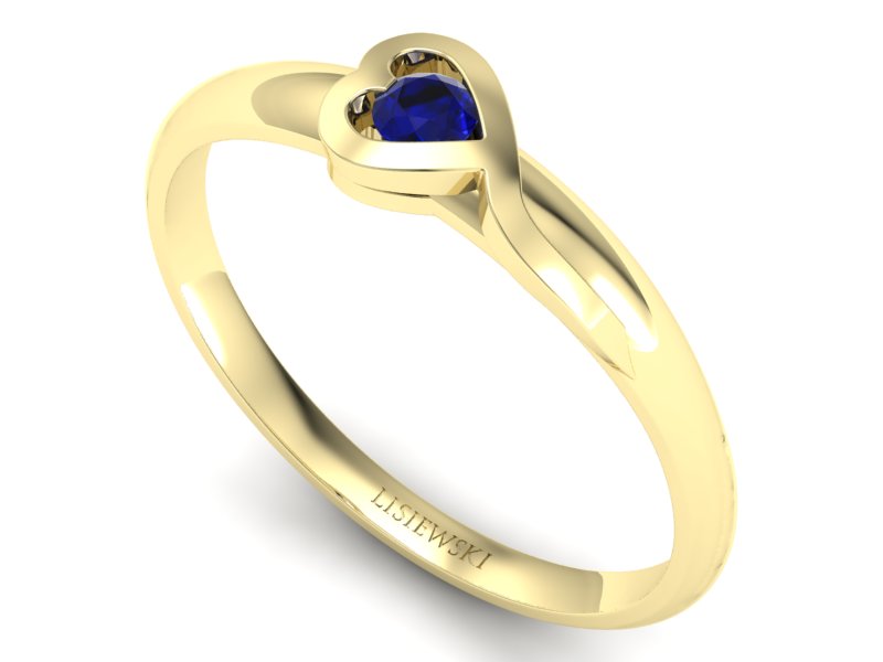 Złoty pierścionek ze spinelem - p15067zsp