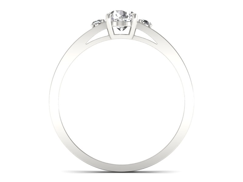 Pierścionek z palladu z brylantami - P15068pll - 2