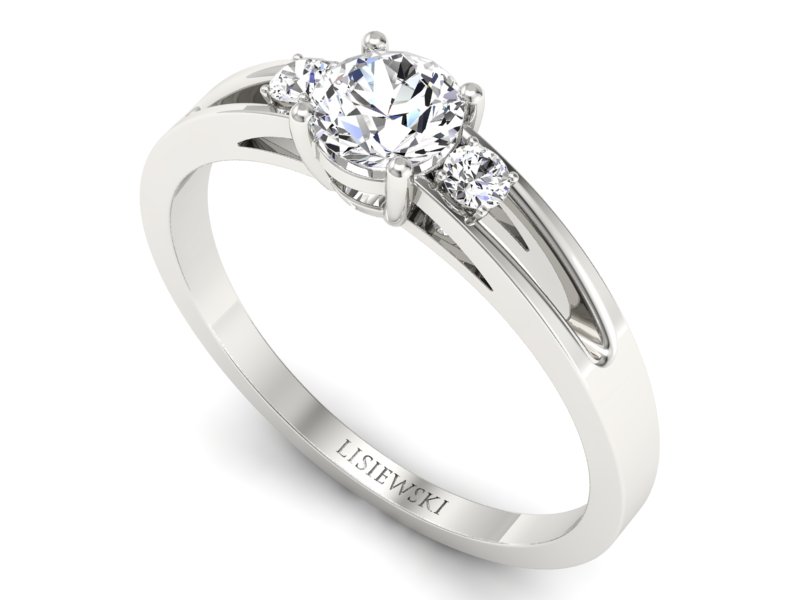 Pierścionek z palladu z brylantami - P15068pll - 3