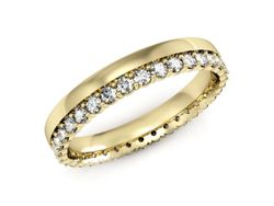 Obrączka z brylantami żółte złoto próba 585 - P15071z