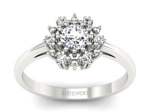 Platynowy pierścionek zaręczynowy z diamentami