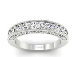 Pierścionek zaręczynowy z brylantami białe złoto - P15080B