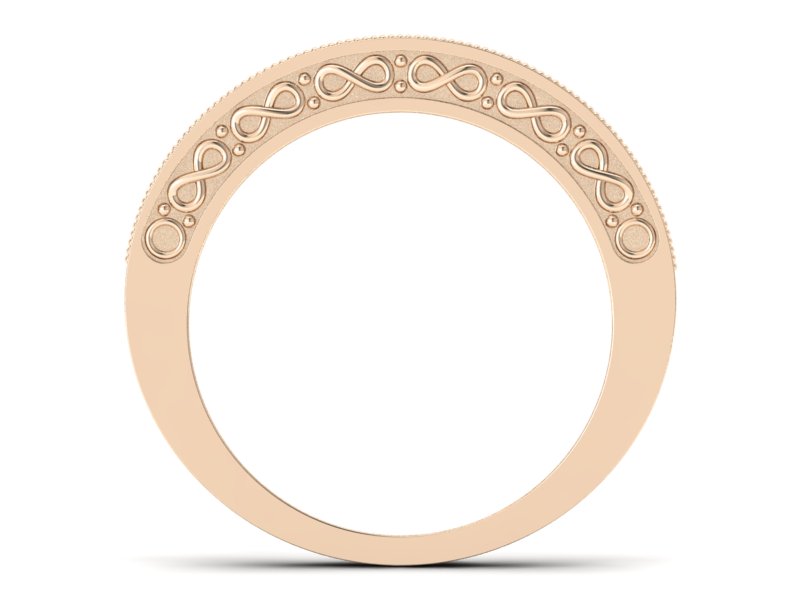 Złoty pierścionek z brylantami różowe złoto - p15080c - 2