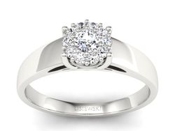 Pierścionek zaręczynowy z brylantami złoto 585 - p15082b