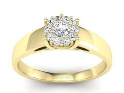 Pierścionek zaręczynowy z brylantami złoto 585 - p15082z