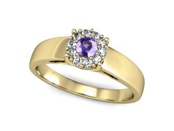 Pierścionek zaręczynowy z tanzanitem i diamentami - p15082zt
