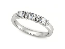 Pierścionek zaręczynowy z diamentami złoto 585 - P15085B
