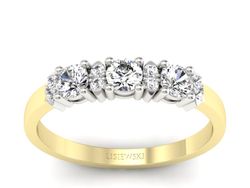 Złoty pierścionek zaręczynowy z brylantami - P15085BZ