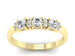 Złoty pierścionek z brylantami żółte złoto - P15085Z