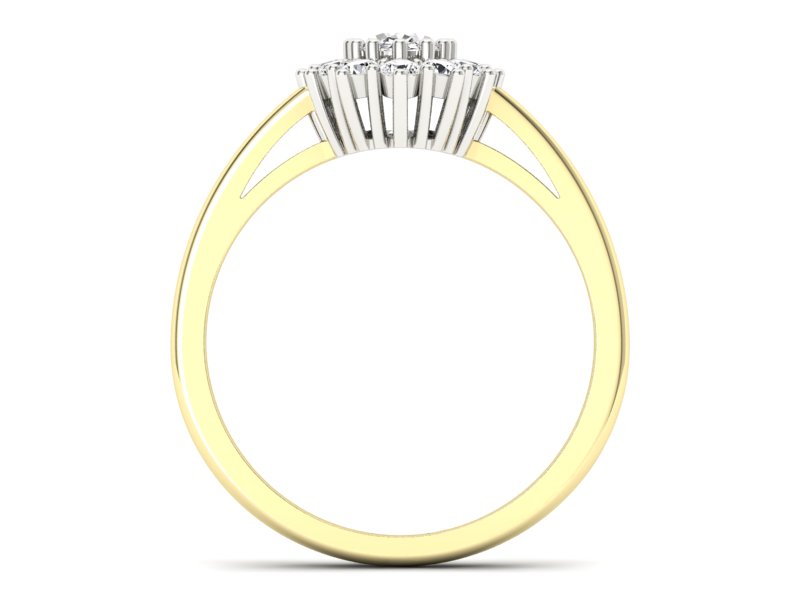 Pierścionek zaręczynowy z diamentami złoto 585 - p15090zb - 2