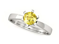 Złoty pierścionek z brylantem lemon - P15093bbr_lemon