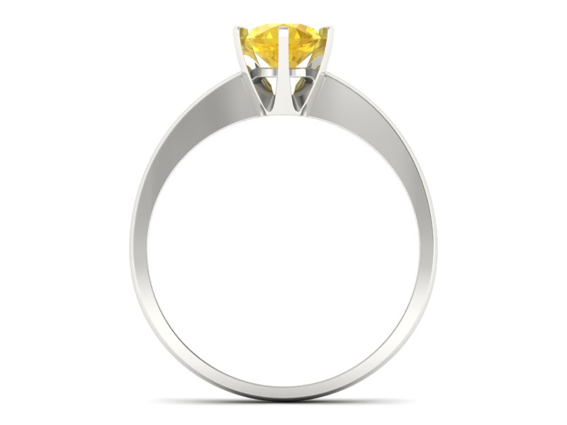 Złoty pierścionek z brylantem lemon - P15093bbr_lemon - 2