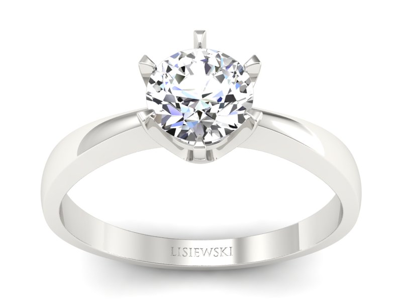 Pierścionek zaręczynowy z brylantem - P15093bbr_Vs_H - 1