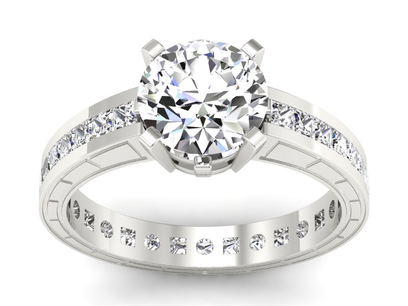 Pierścionek zaręczynowy z diamentami złoto 585 - p15095b_p - 1
