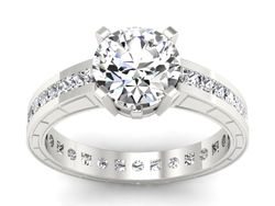 Pierścionek zaręczynowy z diamentami złoto 585 - p15095b_p