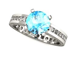 Pierścionek z topazem i diamentami złoto 585 - p15095ba