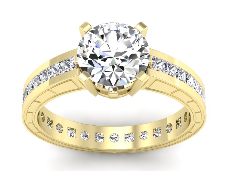 Pierścionek zaręczynowy z diamentami złoto 585 - p15095z - 1