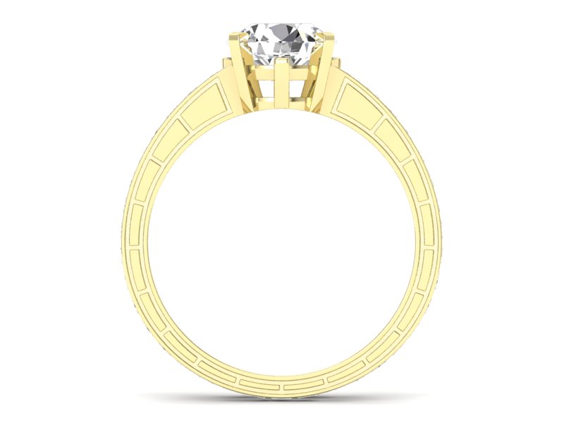 Pierścionek zaręczynowy z diamentami złoto 585 - p15095z - 2