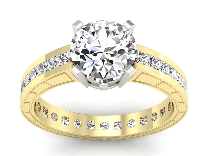Pierścionek zaręczynowy z diamentami złoto 585 - p15095zb - 1