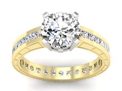 Pierścionek zaręczynowy z diamentami złoto 585 - p15095zb