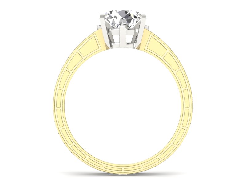 Pierścionek zaręczynowy z diamentami złoto 585 - p15095zb - 2