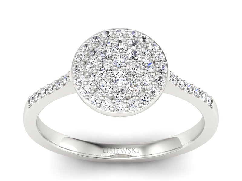 Pierścionek zaręczynowy z brylantami - P15096B - 1