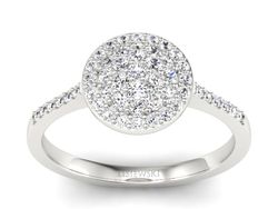 Pierścionek zaręczynowy z brylantami - P15096B