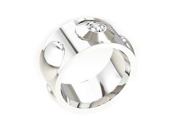 Obrączka z brylantem białe złoto próba 585 - P15100B