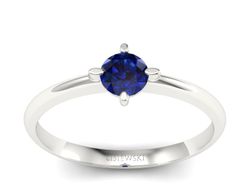 Pierścionek zaręczynowy z szafirem stylowy wybór - p15101bsz