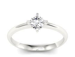 Pierścionek zaręczynowy z brylantem z palladu - P15101pll