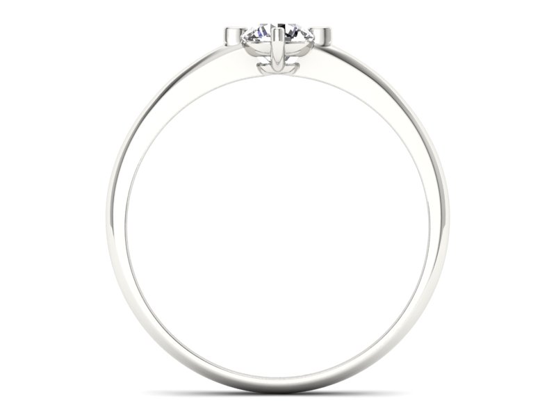 Pierścionek z platyny z brylantem - P15101pt - 2