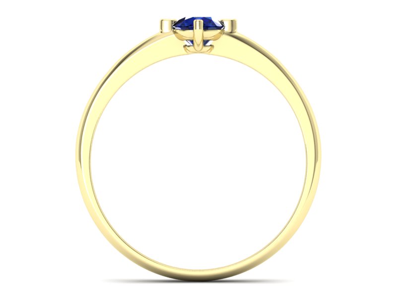 Złoty pierścionek z szafirem złoto - p15101zsz - 2