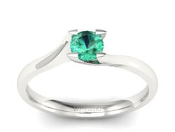 Czarujący złoty pierścionek ze szmaragdem - P15113Bsm