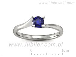 Bajeczny Złoty pierścionek z szafirem złoto 585 - p15113bszc