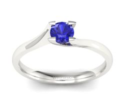 Bajeczny złoty pierścionek z szafirem - p15113bszc