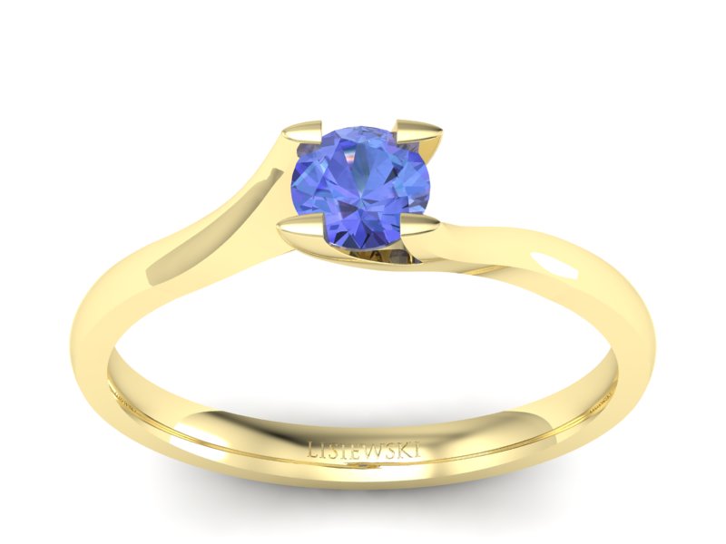 Złoty pierścionek z tanzanitem - P15113Zt - 1