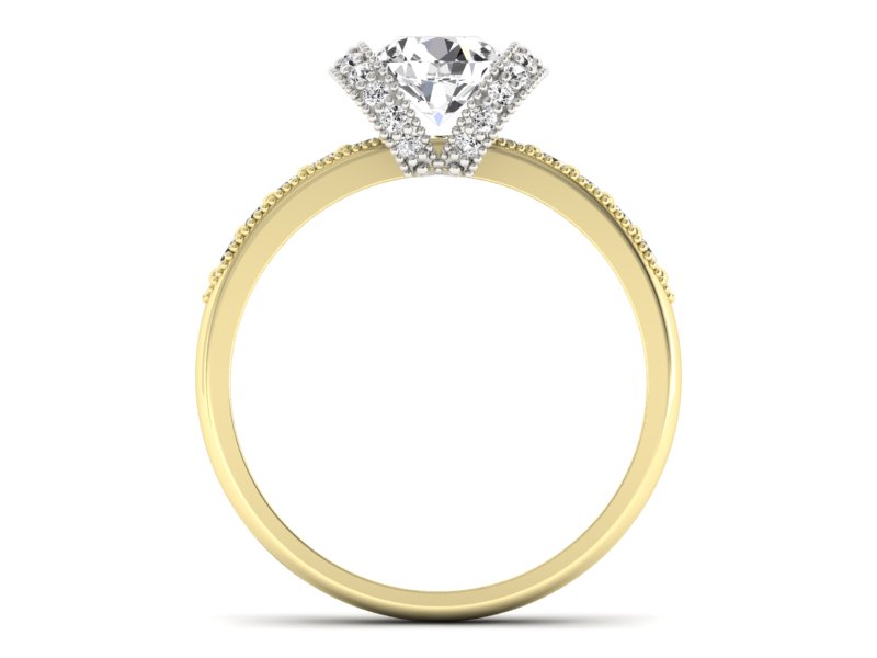 Pierścionek zaręczynowy z brylantami - p15114zb - 2