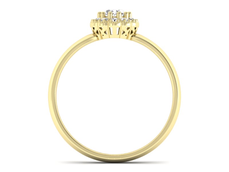 Złoty Pierścionek z diamentami żółte złoto 585 - P15116z - 2