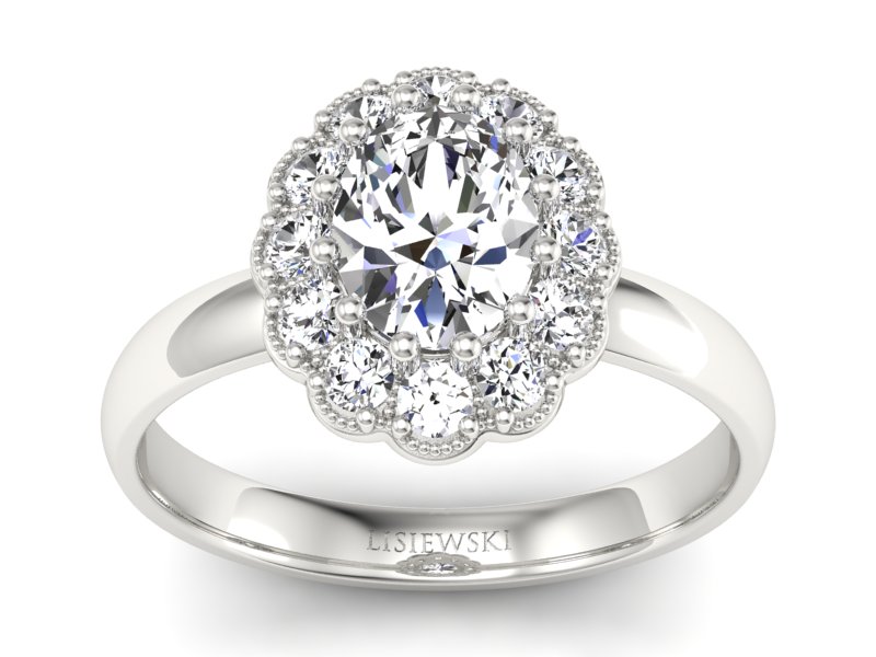 Pierścionek zaręczynowy z diamentami - P15117B - 1