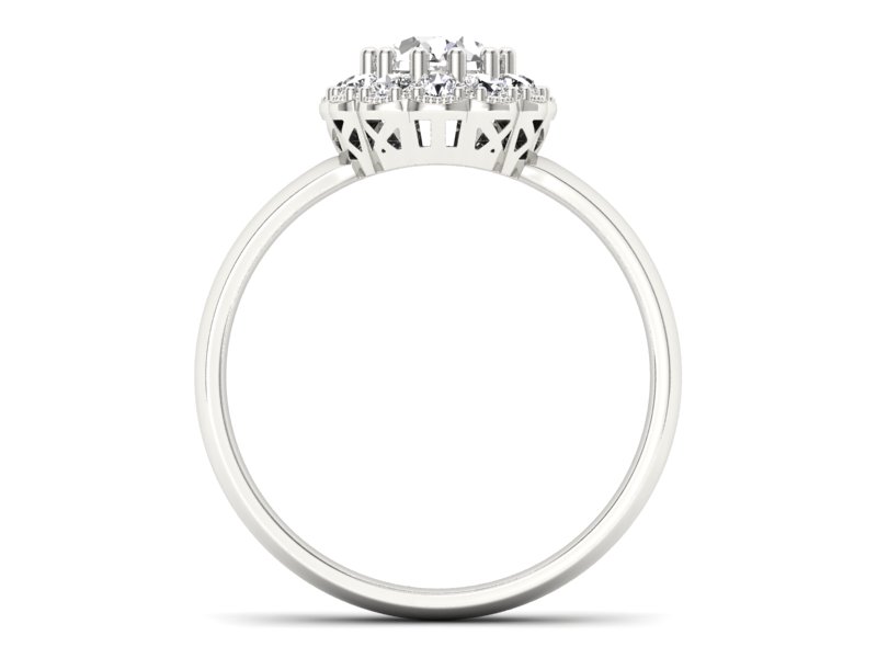 Pierścionek zaręczynowy z diamentami - P15117B - 2