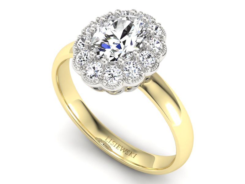 Pierścionek zaręczynowy z diamentami - P15117BZ - 3