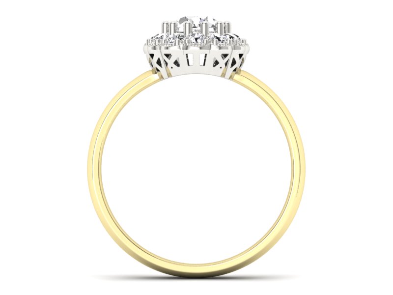 Pierścionek zaręczynowy z diamentami - P15117BZ - 2