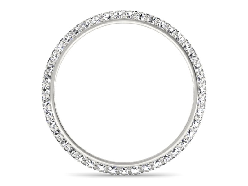 Pierścionek obrączka z brylantami białe złoto - P15125b