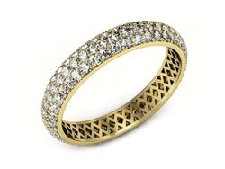 Obrączka z brylantami żółte złoto próba 585 - P15125z