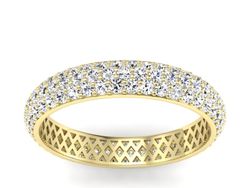 Obrączka z brylantami żółte złoto - P15125z