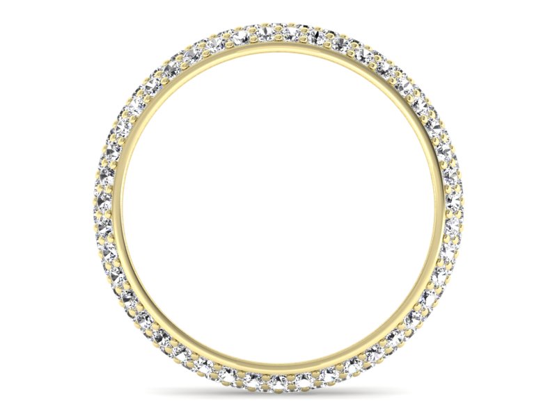 Obrączka z brylantami żółte złoto - P15125z